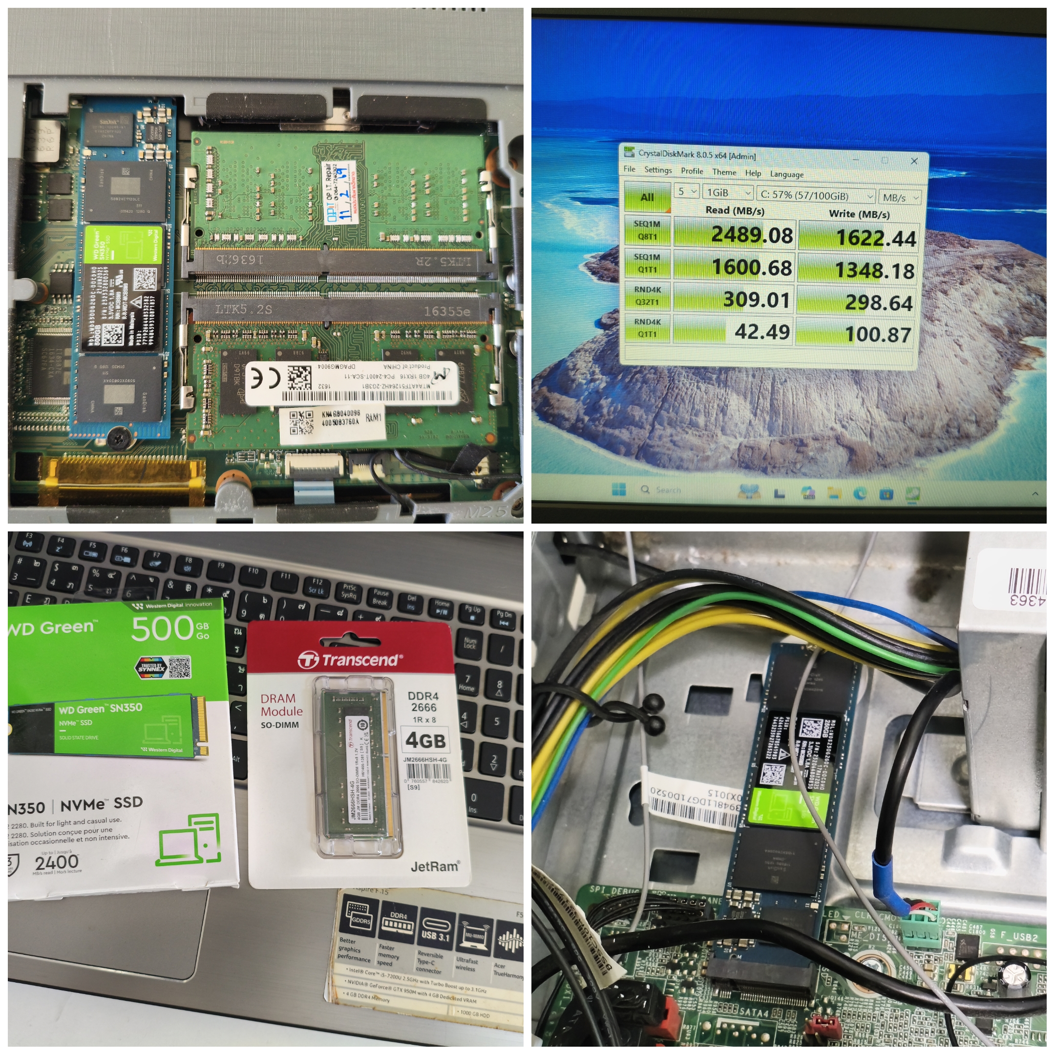 อัปเกรด SSD RAM